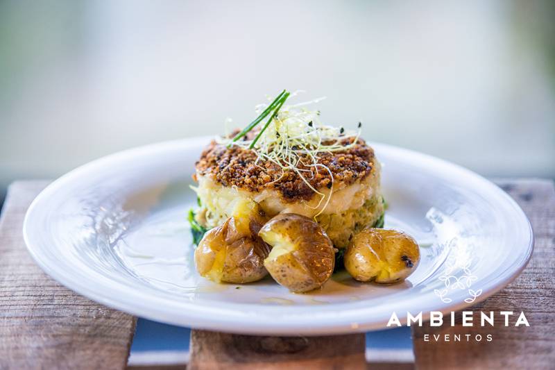 Bacalhau com crosta de broa