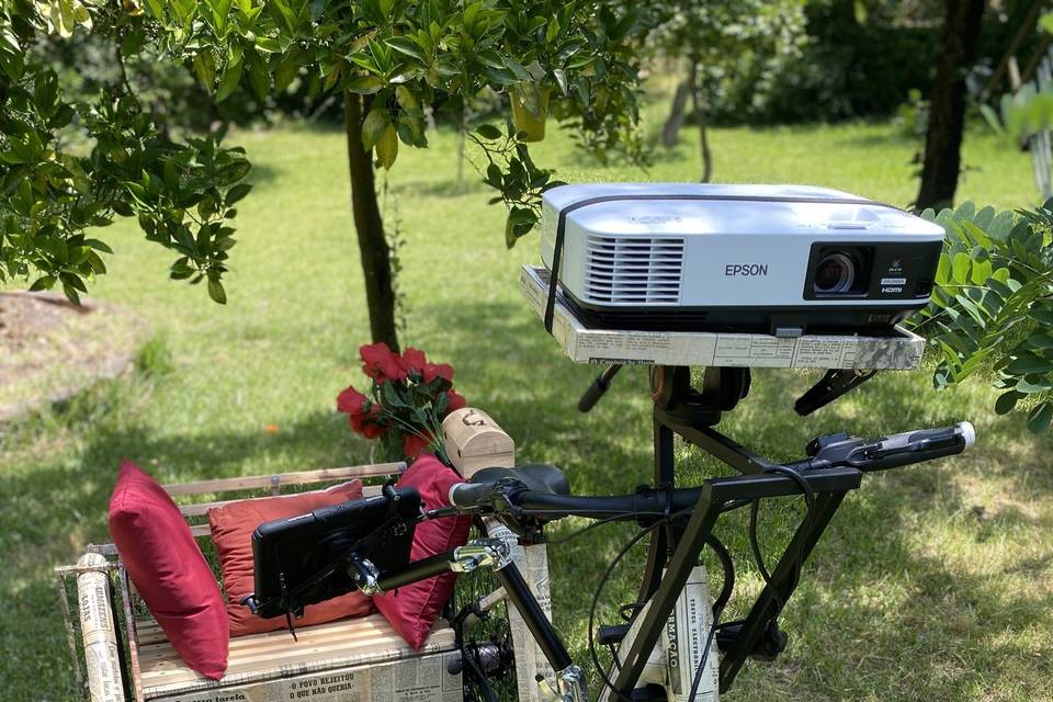 Bicicleta Projeção de Vídeo