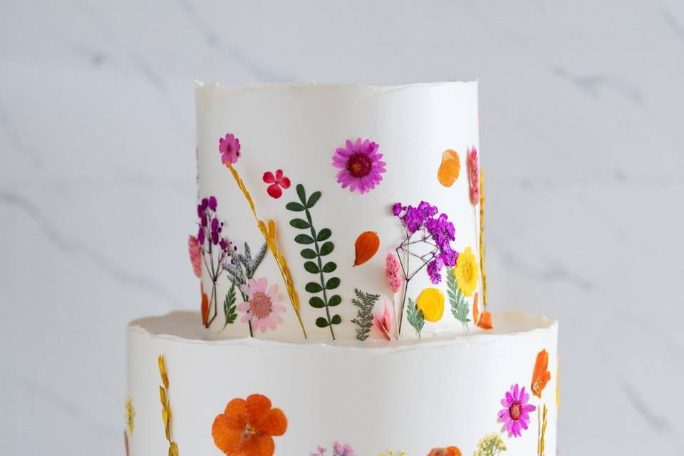 Pressed Flower Cake