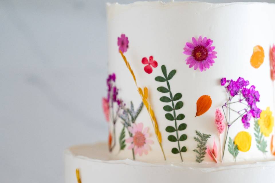 Pressed Flower Cake
