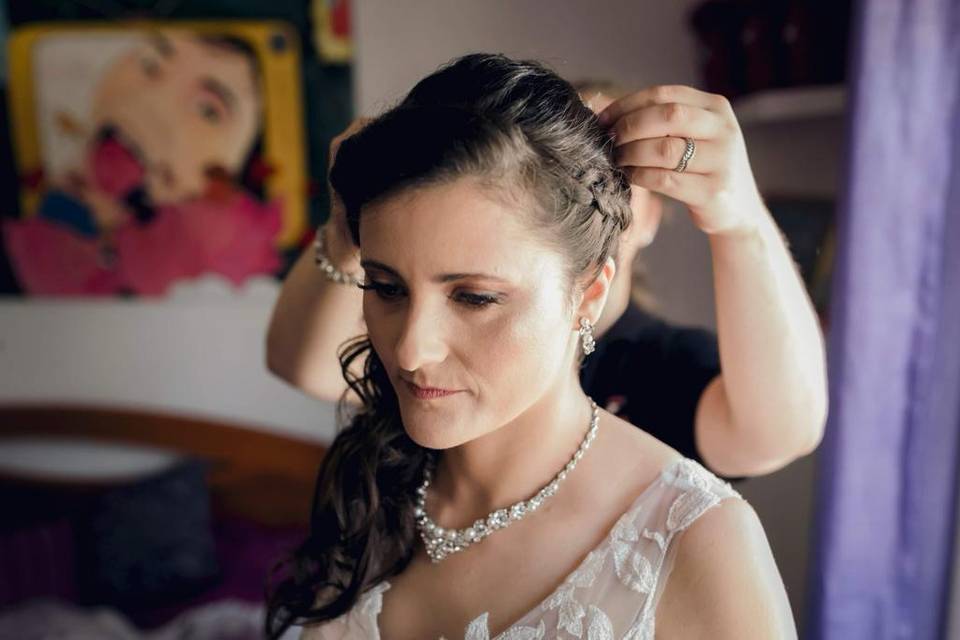 Maquilhagem e penteado noiva