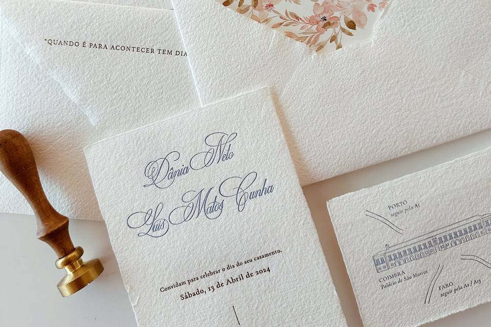 Papel artesanal e letterpress