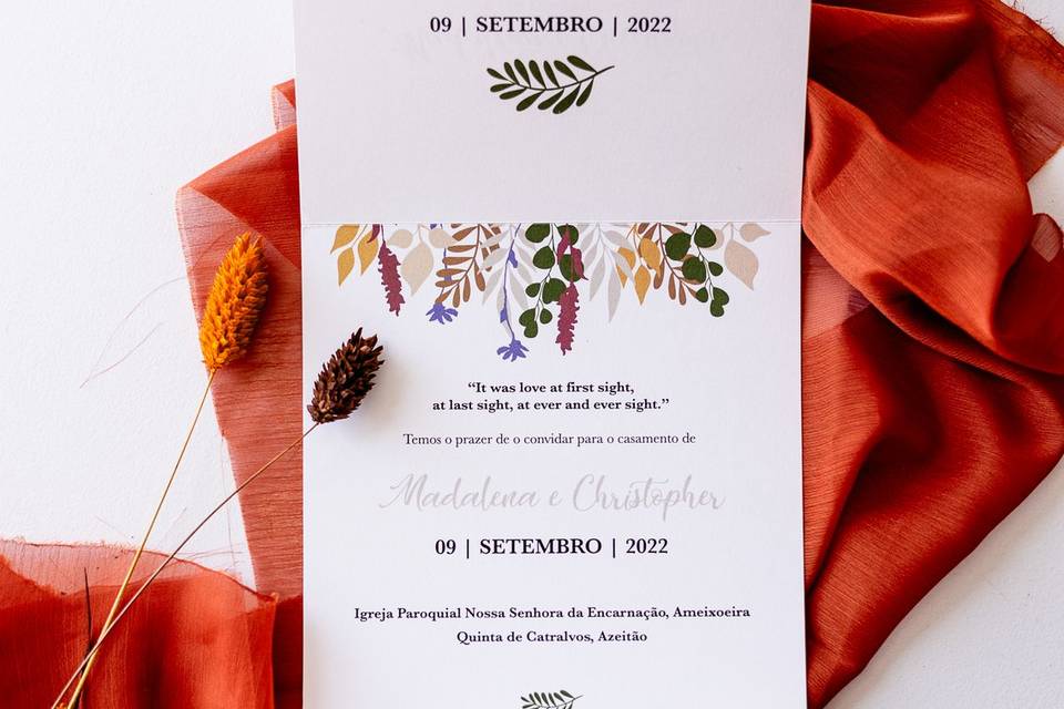 Convite triptico
