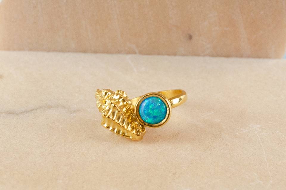 Anel Paraiba Shell Delight