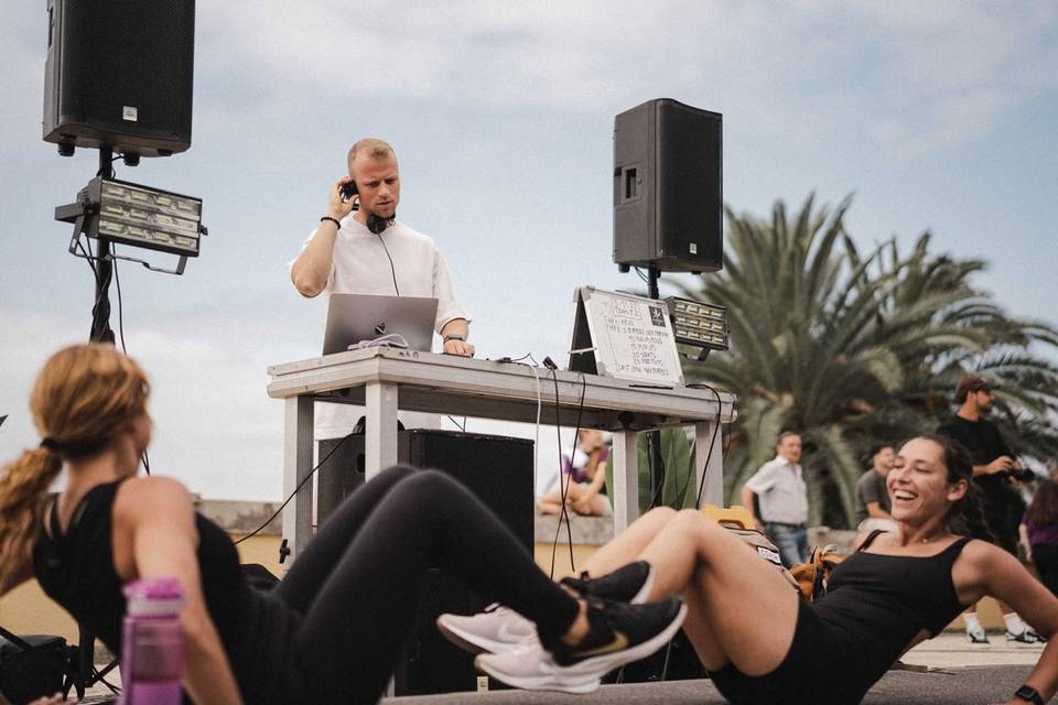 Workout with a DJ