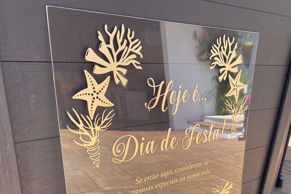 Placa Boas Vindas
