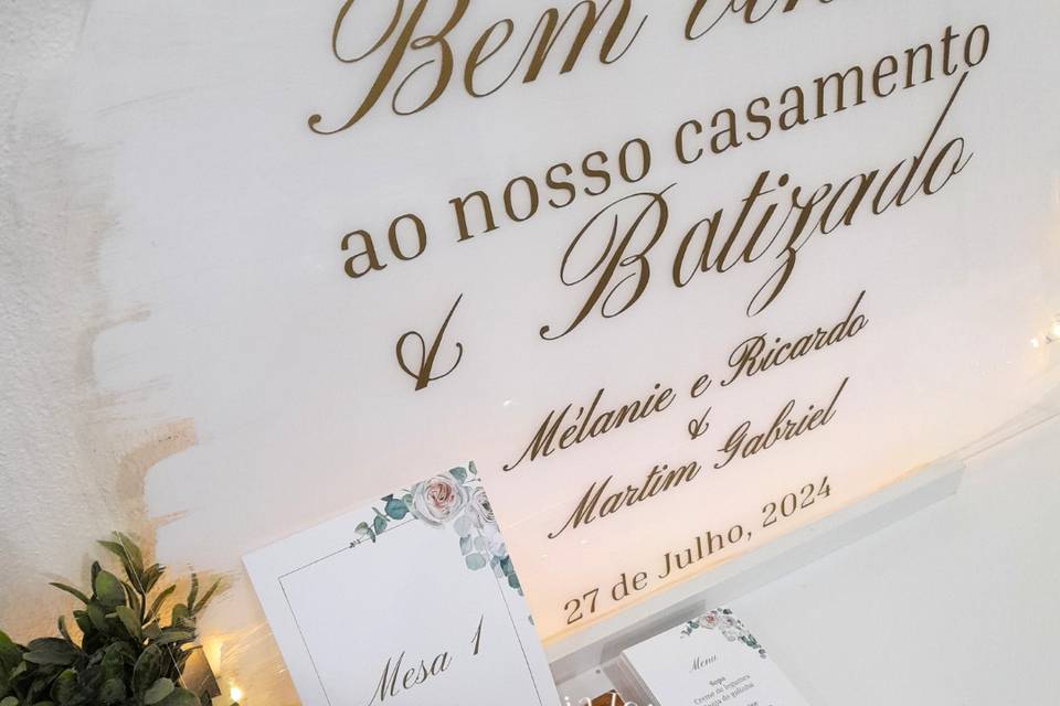 Placard em acrilico + Marcador