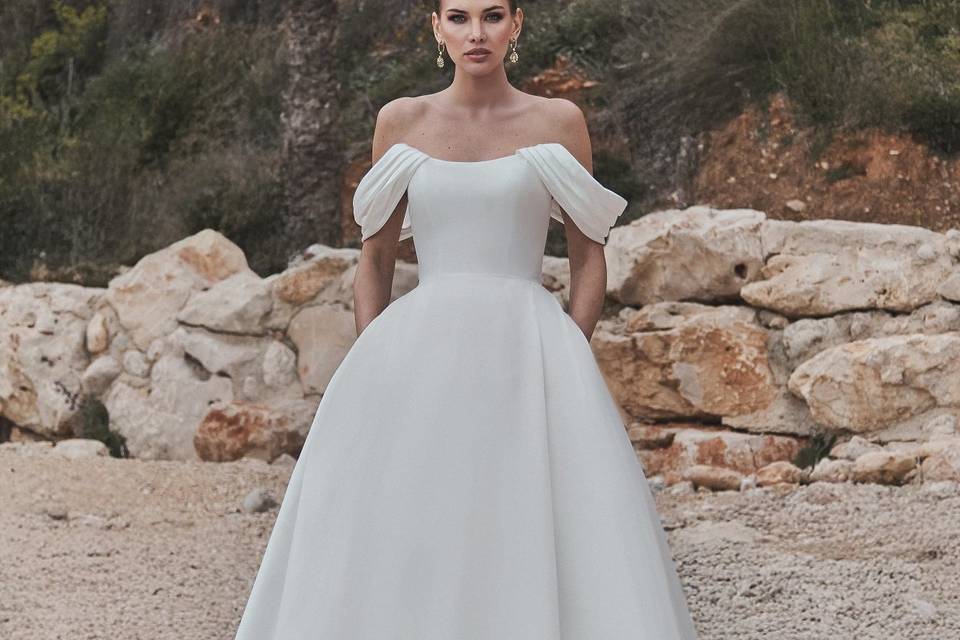 674 vestido mikado