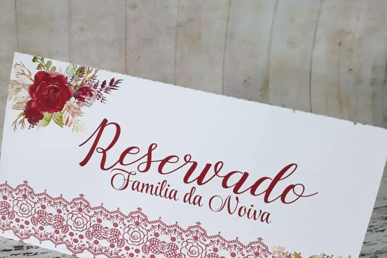 Placa reservado