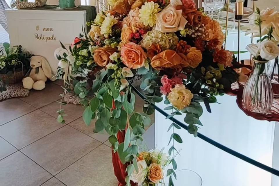 Decoração tons laranja