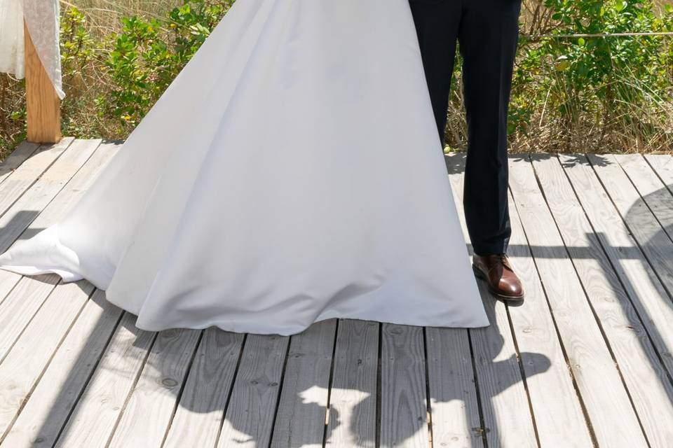 Vestido noiva cetim pérola