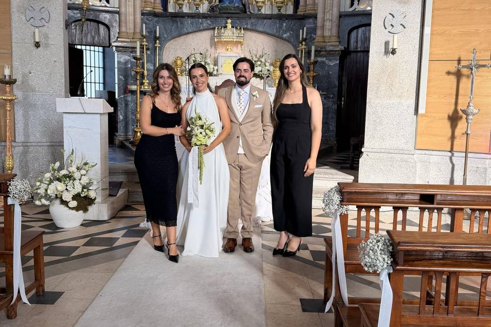 Noivos e equipa