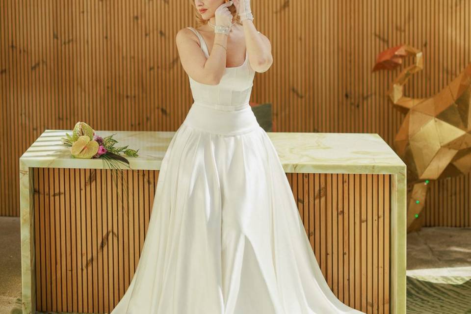 Vestido de inspiração vintage,