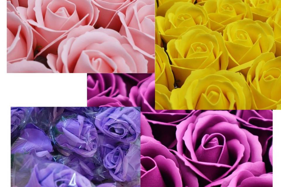 Rosas de sabao diversas cores