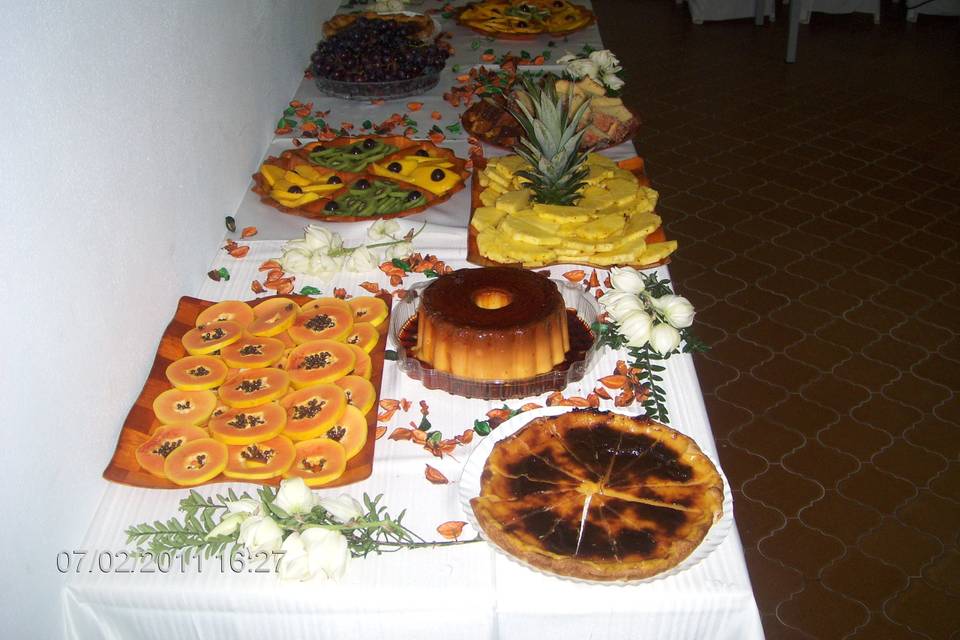 Doces e frutas laminadas