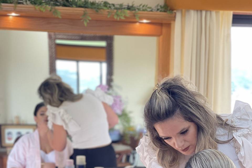 Make up e penteado