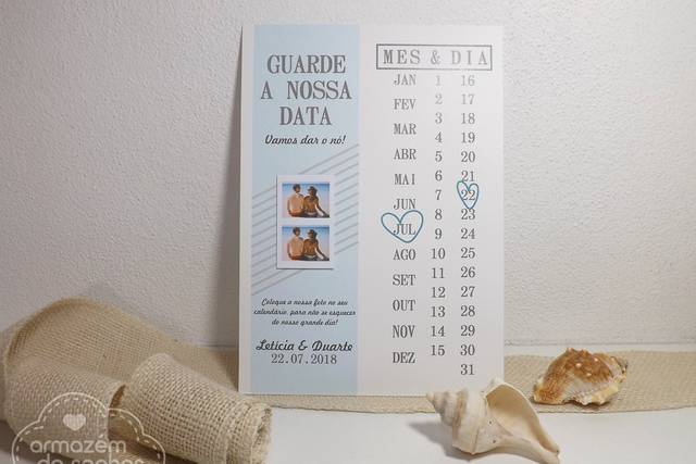 Convite com autocolantes