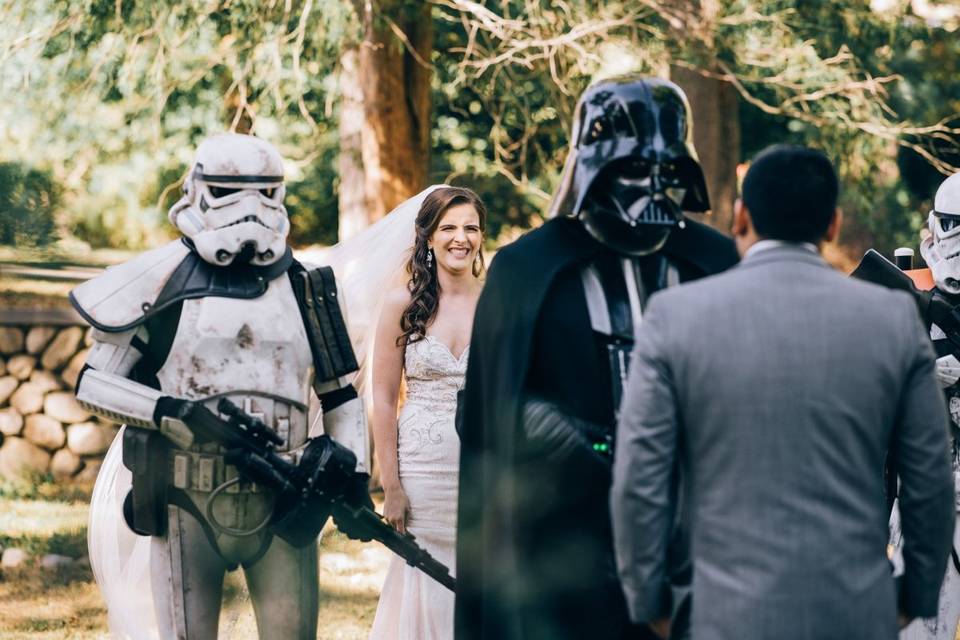 Encontro com Vader e a noiva