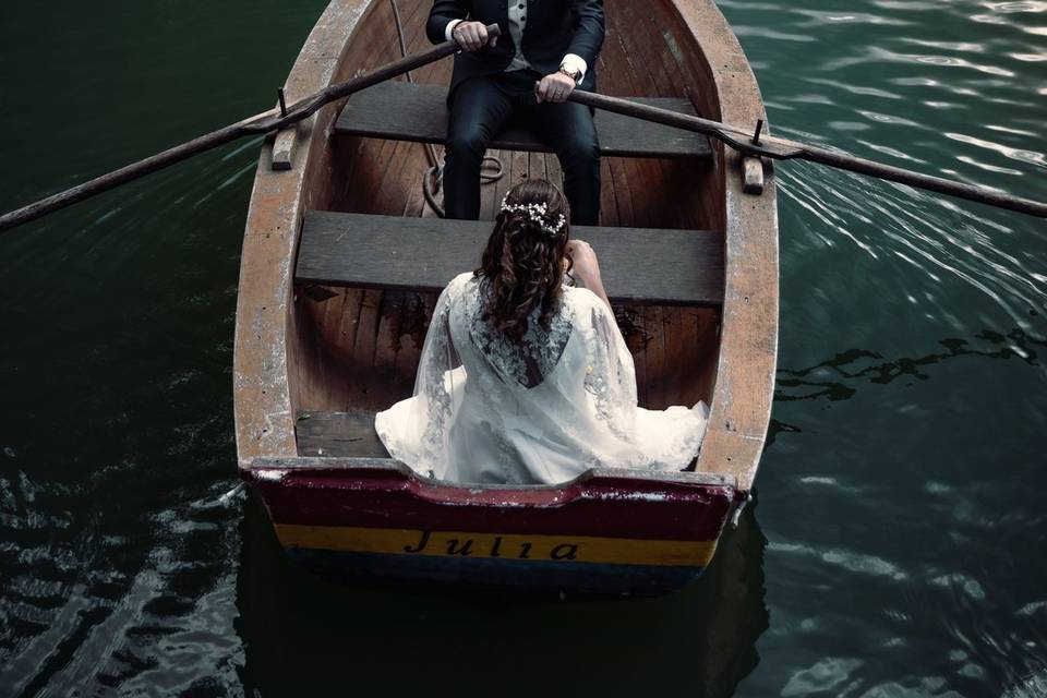 Noivos no barco