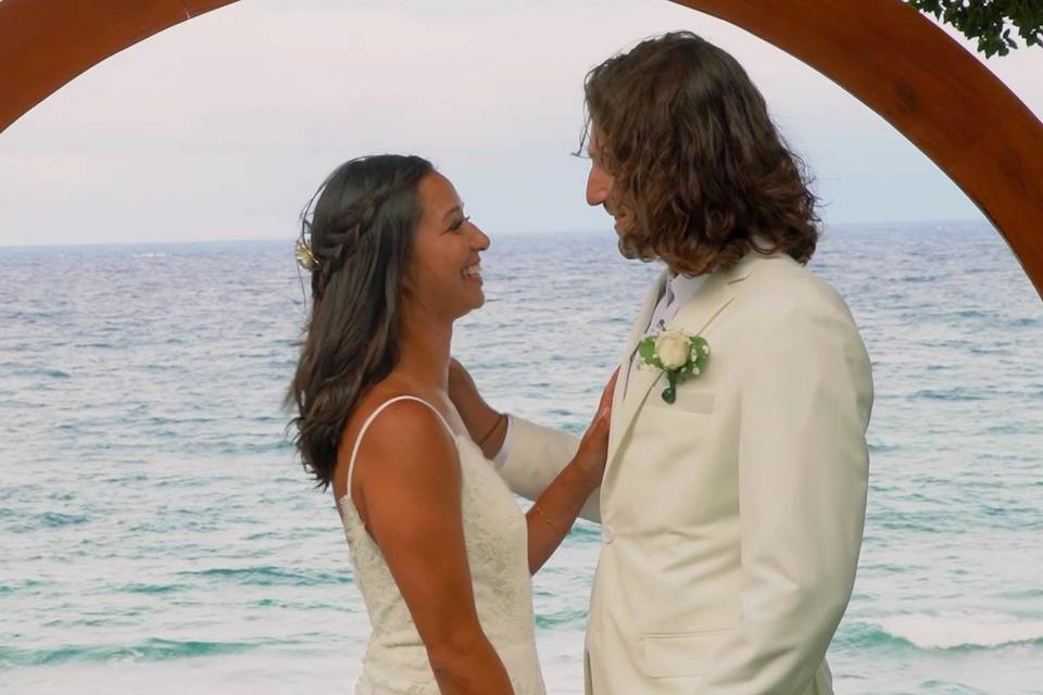 Casamento em frente do mar
