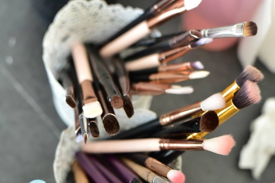 Artistic photo of the brushes