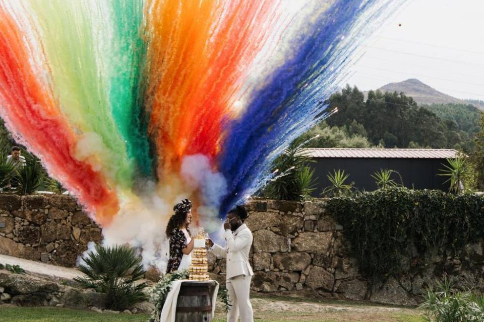 Leque de fogo de dia