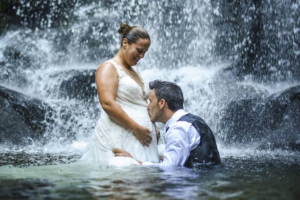Amor, casamento com batizado