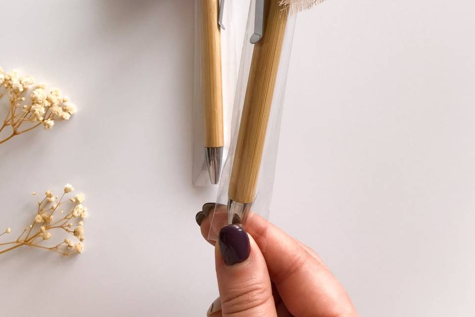 Lembrança Caneta Bambu