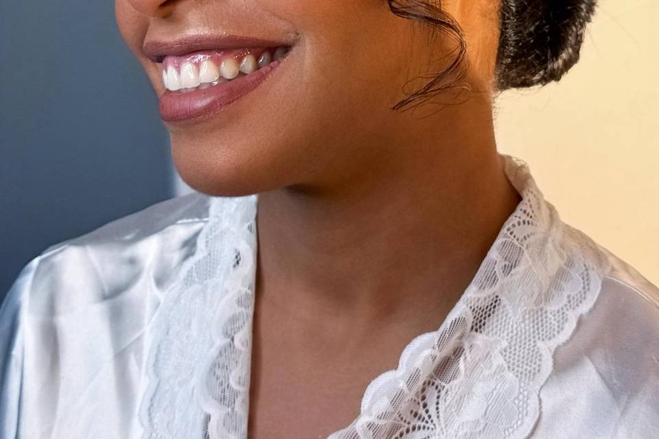 Noiva maquilhagem e penteado