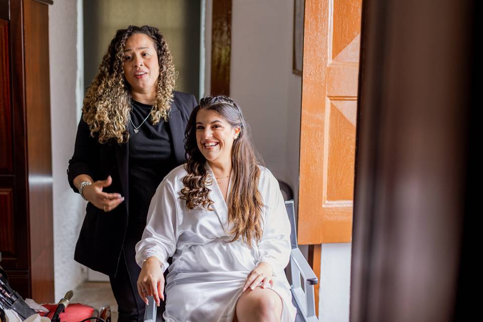 Noiva maquilhagem e penteado