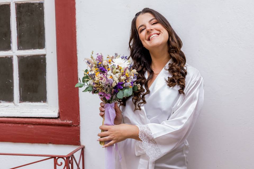 Noiva maquilhagem e penteado