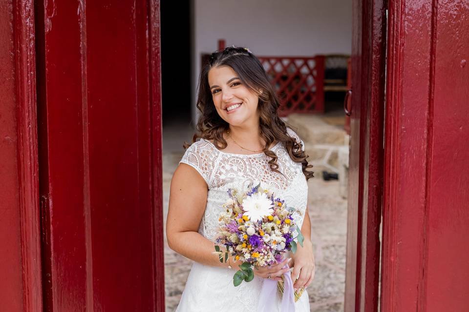 Noiva maquilhagem e penteado