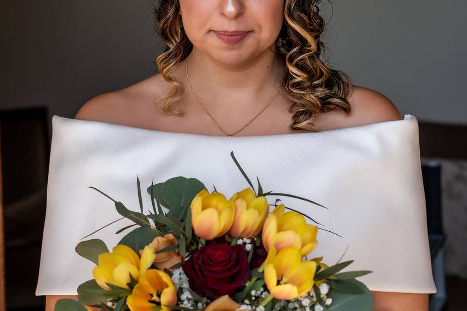 Noiva maquilhagem e penteado