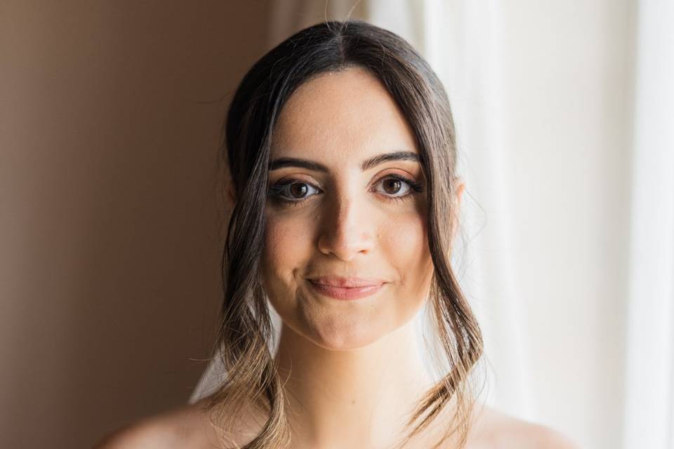 Noiva maquilhagem e penteado