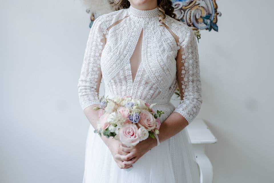 Noiva maquilhagem e penteado