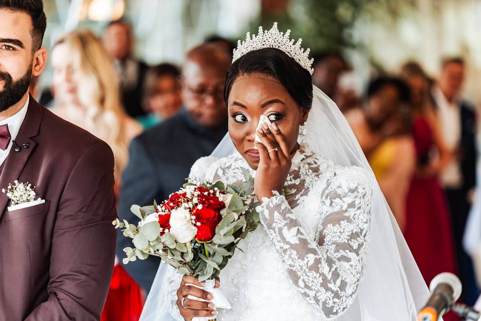 Noiva maquilhagem e penteado