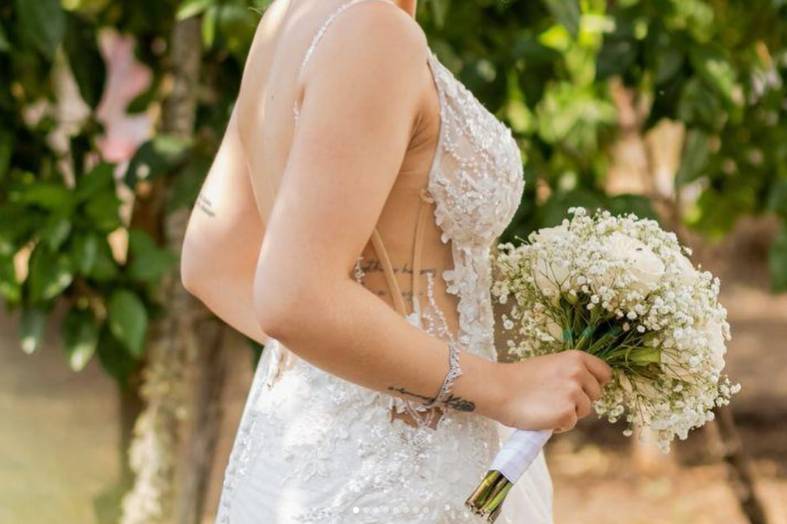 Noiva maquilhagem e penteado