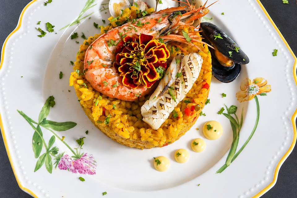 Fine dining presentation