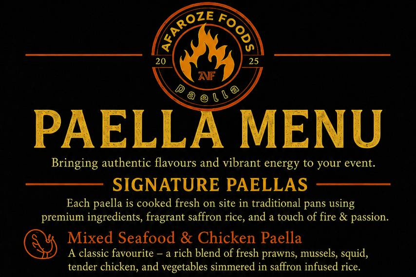 Paella menu