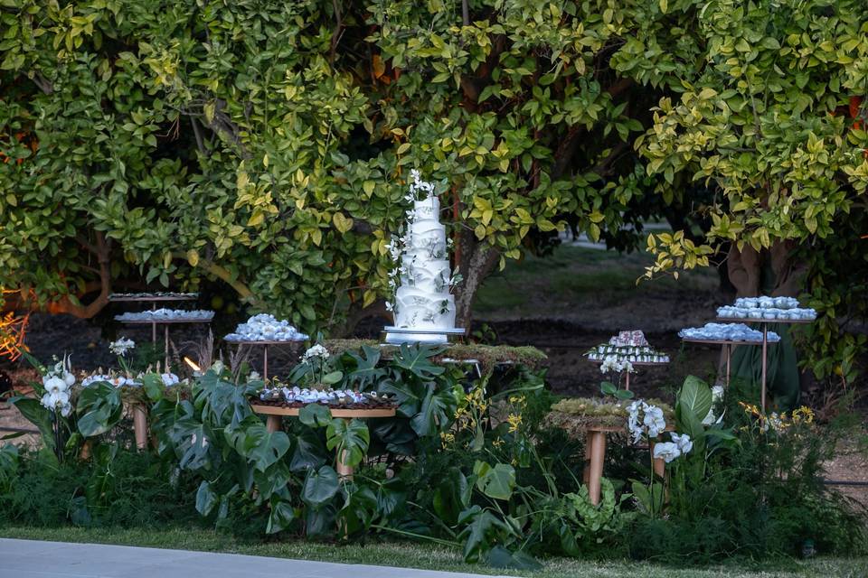 Psicina com mesa de doces