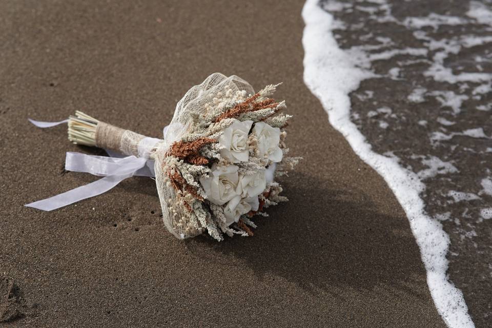 Bouquet junto ao mar