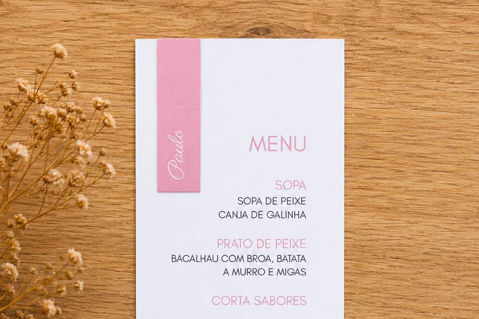 Menu Casamento