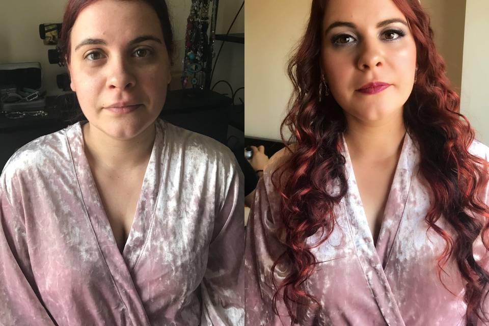 Wedding day antes&Depois