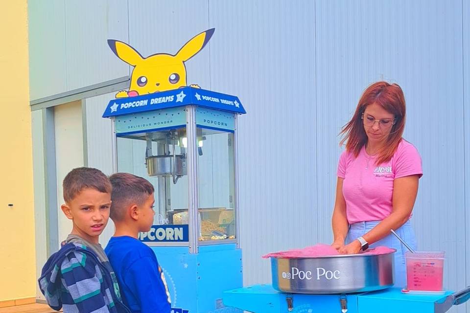 Pipocas e algodão doce