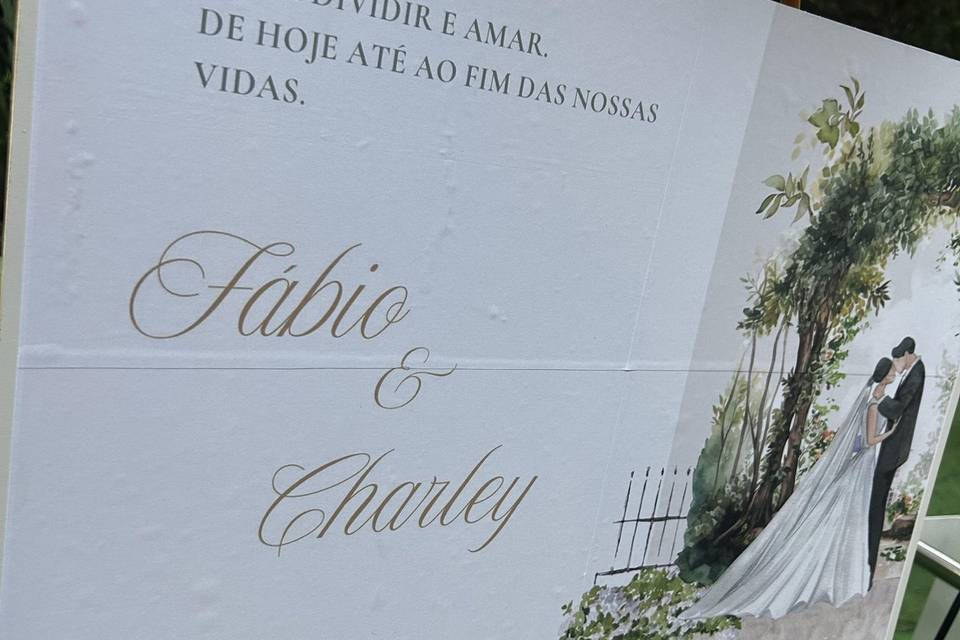 Placa de casamento