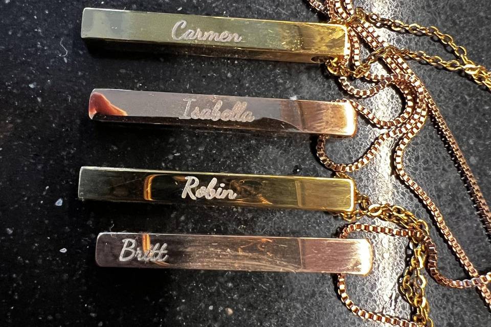 Gravação em pingente