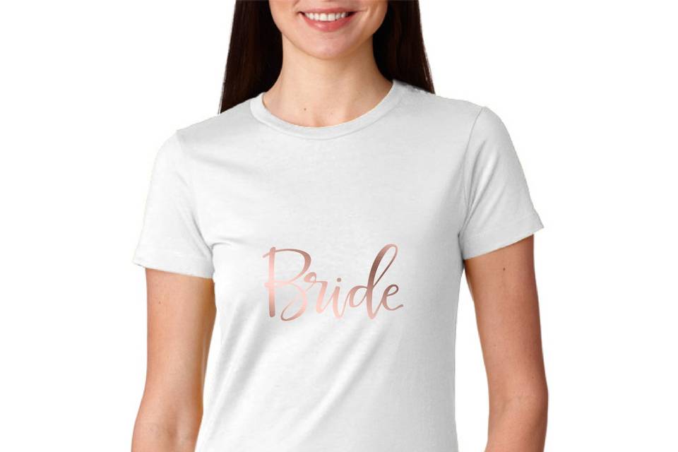 T-shirt bride squad rosa