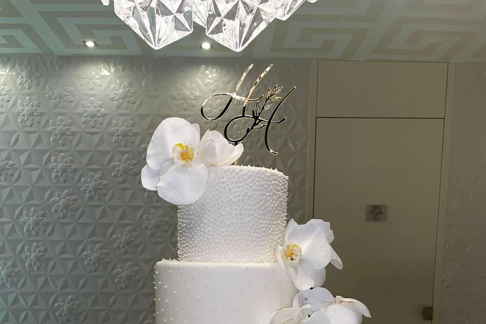 Orchid Wedding Cake