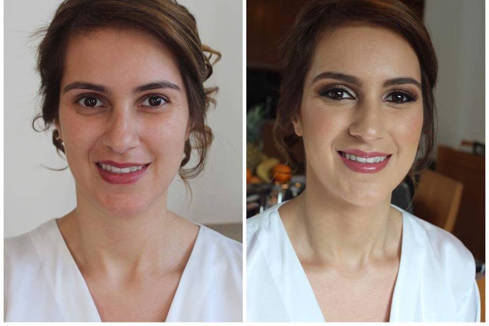 Antes e depois makeup