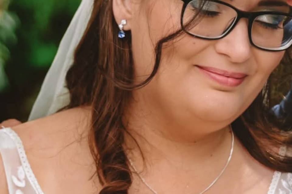 Bride dos tons azuis com tema